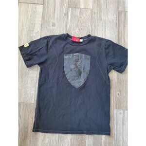 Puma Ferrari Authentic Scuderia T Shirt Graphic Logo Black Official Shield L